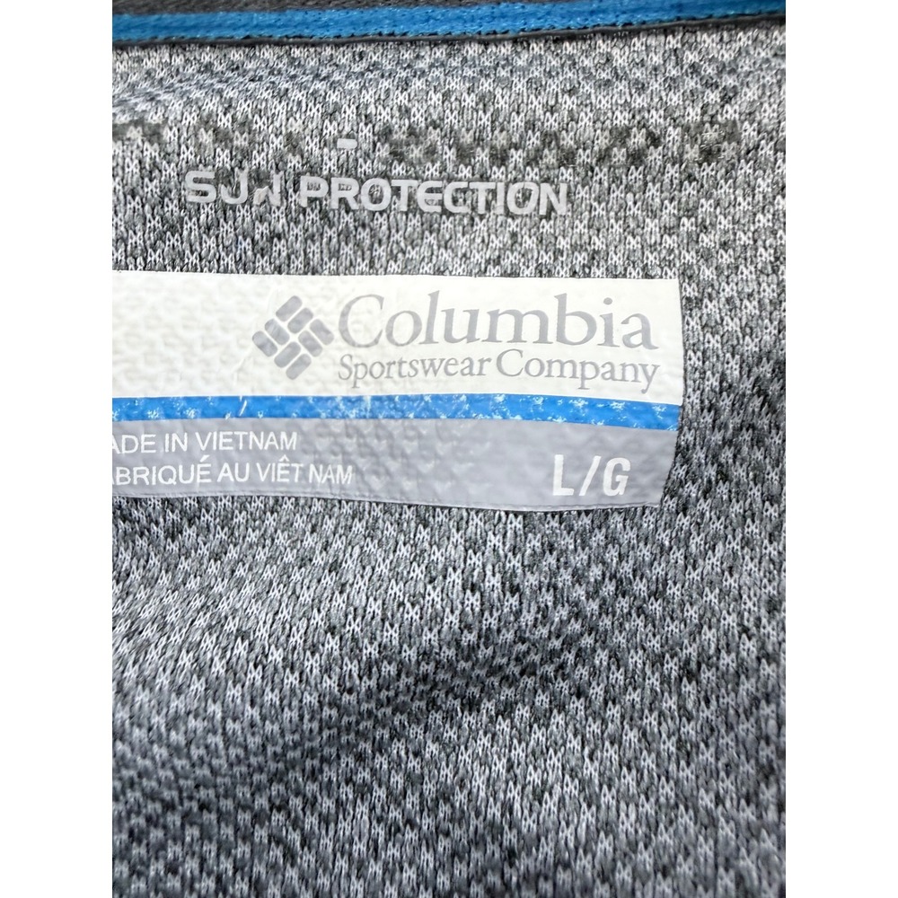 Columbia Mens Gray Sun Protection Short Sleeve Polo Shirt XM6449 Size Large - Picture 6 of 9